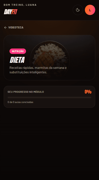Tela do app PNM: Diário alimentar simples